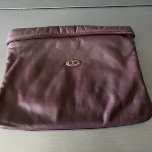 Vintage Etienne Aigner Burgundy Wine Oxblood Genuine Leather Clutch - Zipper